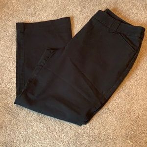 INC Stretch Women's Black Wide Leg Capri Pants